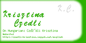 krisztina czedli business card